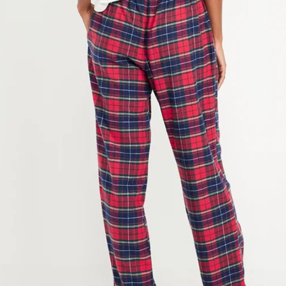 Mid-Rise Women's Tartan Flannel Pajama Pants 2X - Red Sox, Patriots NWT - Picture 3 of 4